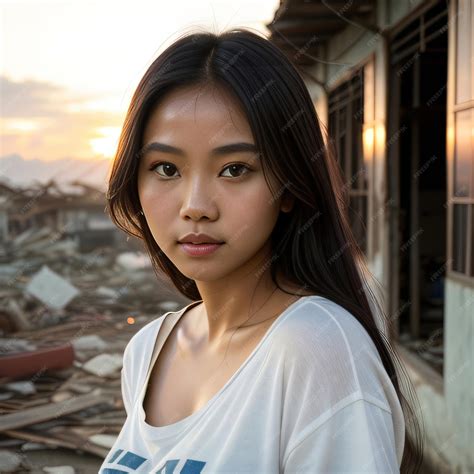 Premium AI Image | Portrait photo of cute young asian filipino girl
