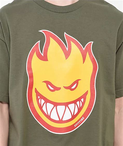 Spitfire Bighead Fill Army Green T-Shirt