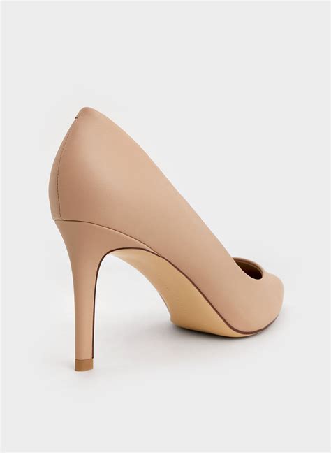 Nude Emmy Pointed-Toe Stiletto Pumps - CHARLES & KEITH US