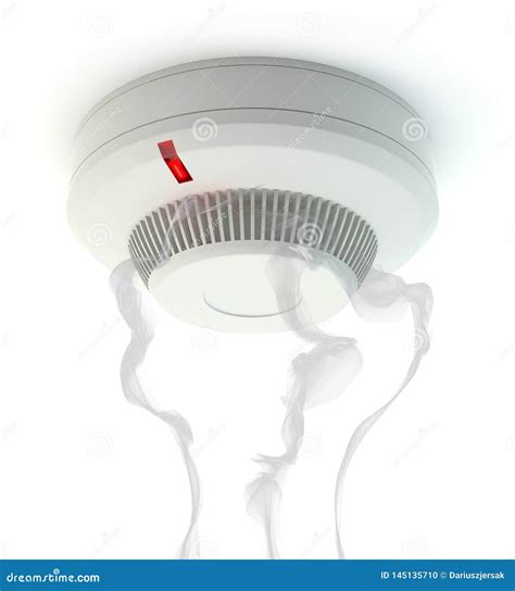 Smoke Detector V2, 3D Illustration Stock Illustration - Illustration of ...