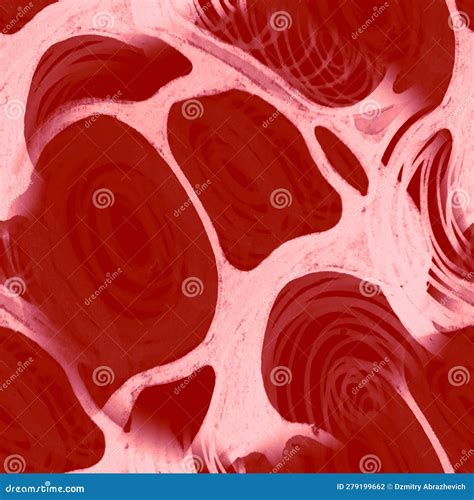 Seamless Virus Cell. Imaginary Spiral Texture. Virus Bacteria Cells. Funky Fractal Artwork