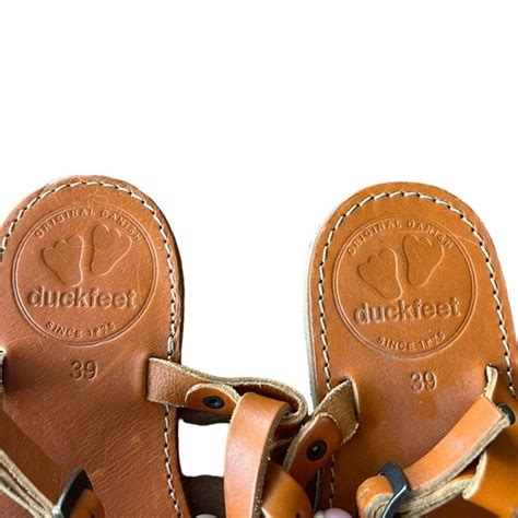 Duckfeet 39/8 Bornholm leather sandals strappy buckle… - Gem