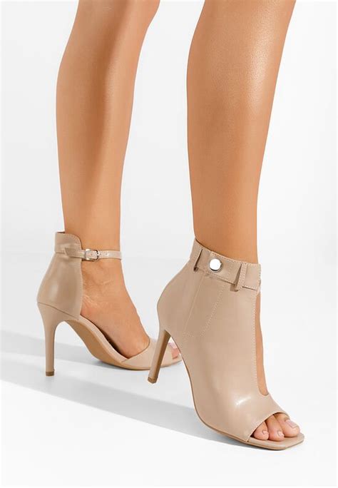 botine de vara verity bej zapatos