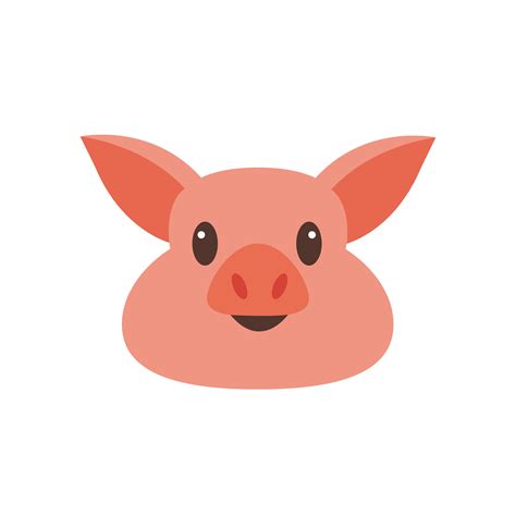 pig head   big nose  ears  vector art  vecteezy
