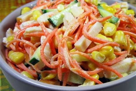 20 вкусных салатов с копченой курицей и свежим огурцом