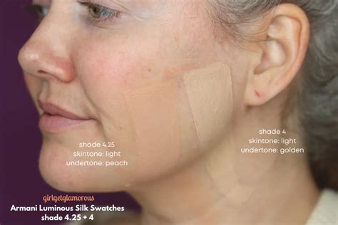 Armani Luminous Silk Foundation Photos + Swatches of shades: 4 - 4.25 ...