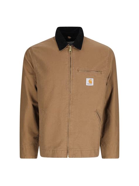 Carhartt WIP Logo Jacket in Brown for Men | Lyst