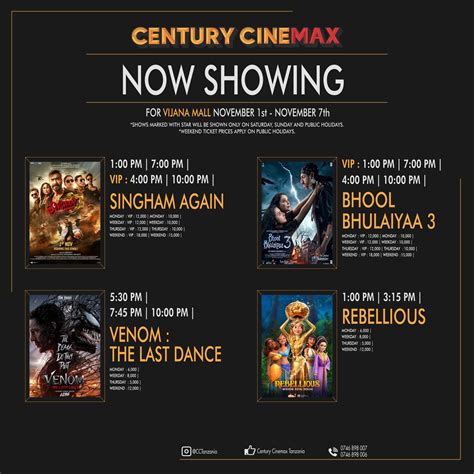 Updated Cinema Schedule for Tanzania Movie Theaters - Bobland : Techniques