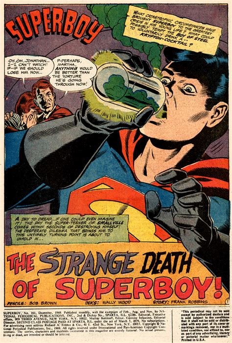 The Strange Death of Superboy! - Page 1 - by Frank Robbins and Bob Brown