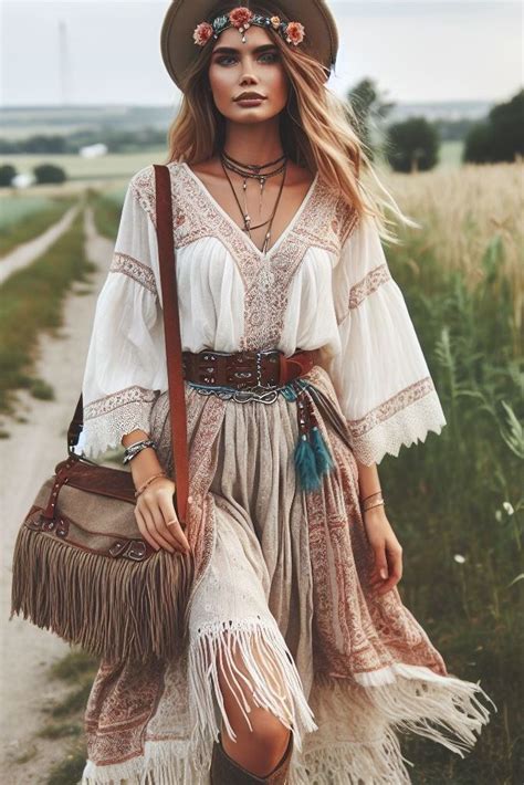 womens boho chic outfit bohemian fashion boho style clothing