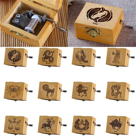 Aliexpress.com : Buy 12 Constellation Wood Music Box Children Musical ...