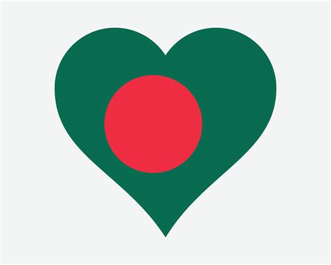 bangladesh heart flag bangladeshi love shape country nation national