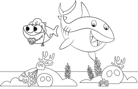 Best Baby Shark Coloring Page Underwater