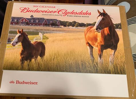 2025 Budweiser Clydesdale Calendar - Daron Emelita