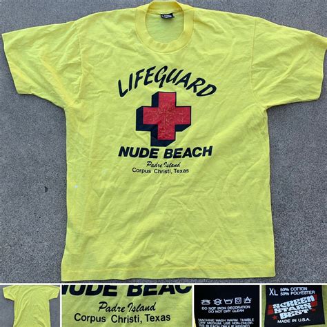 vintage Lifeguard Nude Beach Padre island Corpus Chri… - Gem