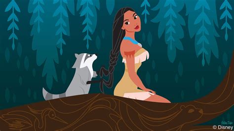 Disney Doodle: Pocahontas & Meeko Explore Disney’s Animal Kingdom | Disney Parks Blog