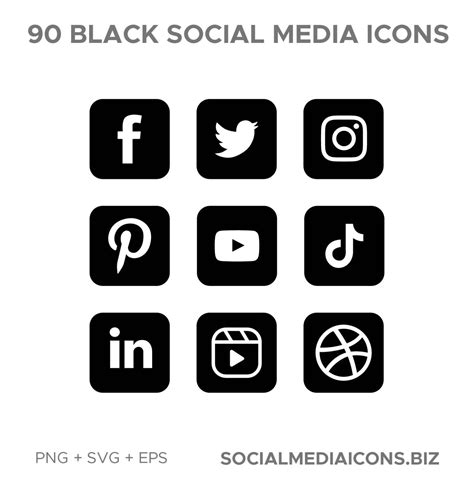 Square Social Media Icons with rounded corners - Socialmediaicons