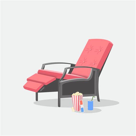 Movie Theater Luxury Recliner Chair with Popcorn and Soda Can 661785