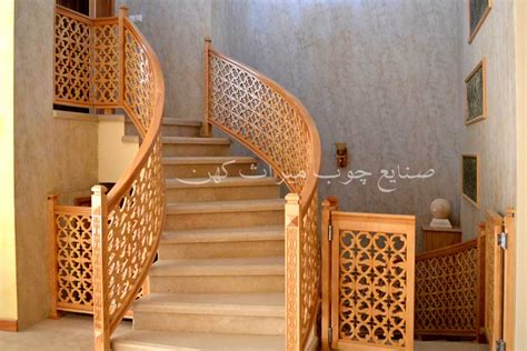 نرده پیچ چوبی قواره بری طرح هتل شاه عباسی اصفهان - صنایع چوب میراث کهن