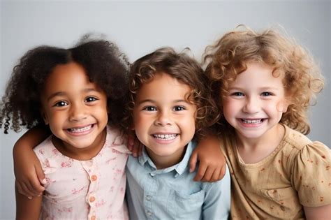 Premium Photo | Children with Beautiful Teeth Generative AI
