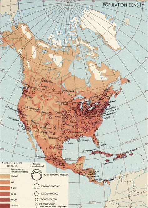 North American Population Map