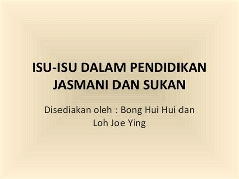 Isu isu pjk