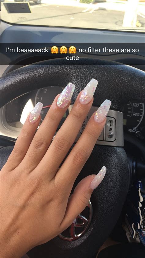 Sparkly Acrylic Nails Pinterest Matte white stiletto nails negative ...