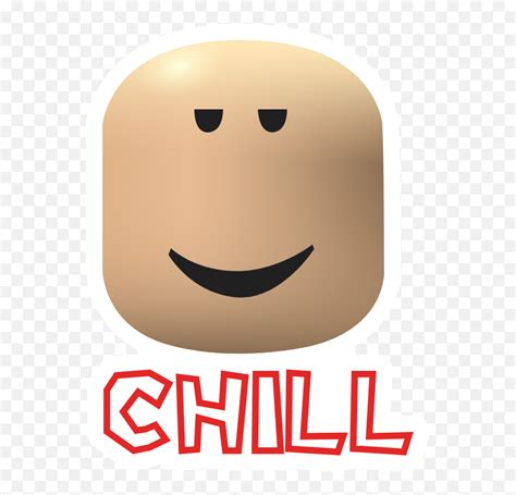 Roblox Chill Face Sticker - Smiley Emoji,Chill Emoticon - free ...