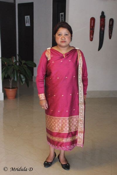 A Women Wearing Jaisem, the traditional dress of Meghalaya!, India ...