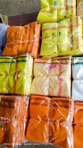 polyester solid dhoti  piece  tanda id