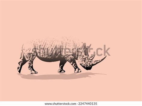 Vector Rhino Silhouette Side View Logo Stock Vector (Royalty Free ...