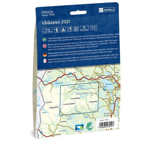 Vålådalen - hiking map 1:50 000 - Water resistant| Norway's largest map ...