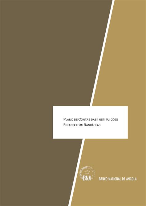 Plano de Contas das Instituições Financeiras Bancárias PCIFB: Elenco de