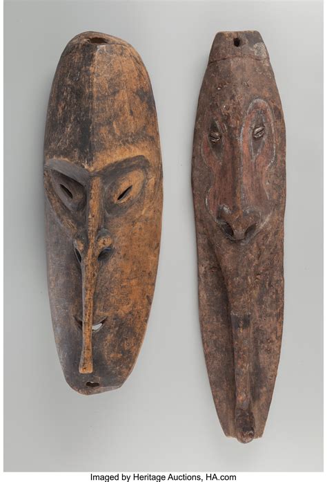 Two Masks, Papua New Guinea ... (Total: 2 Items) Paintings | Lot #72539 ...