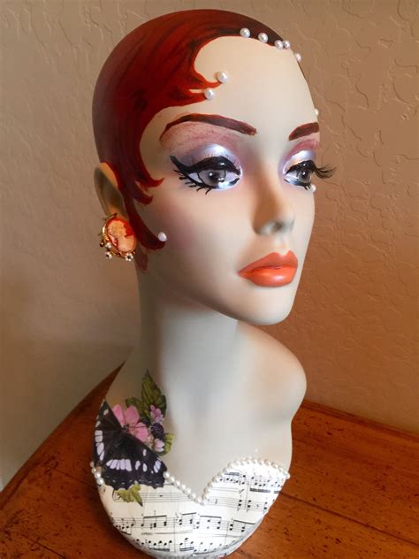 Mannequin Heads-painted With Acrylics and Jewelry to Match. 2 - Etsy