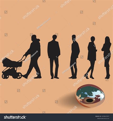 Young People Silhouette Vector Drawing Stock Vector (Royalty Free ...