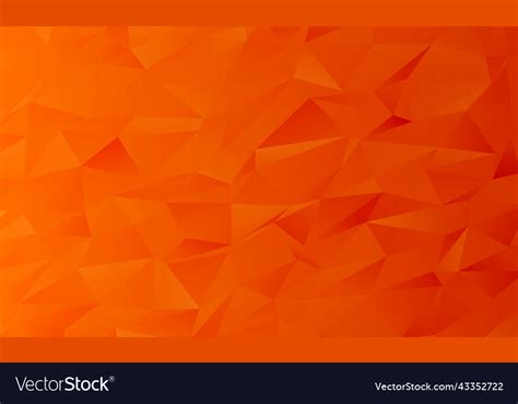 Bright orange low poly abstract gradient Vector Image