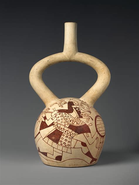 Moche artist(s) | Stirrup-spout bottle with fox warrior | Moche | The ...