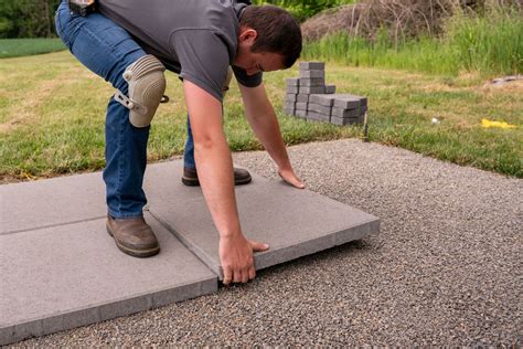 lay large pavers   outdoor living space diy