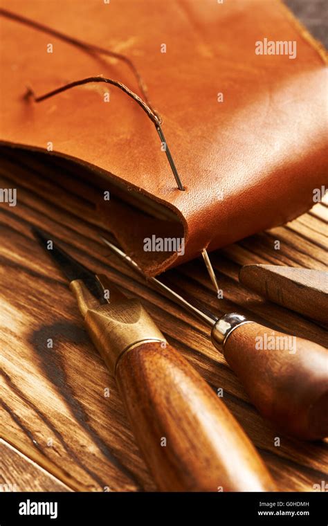 Leather crafting tools Stock Photo - Alamy