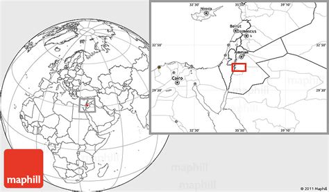 Blank Location Map of Al Karak