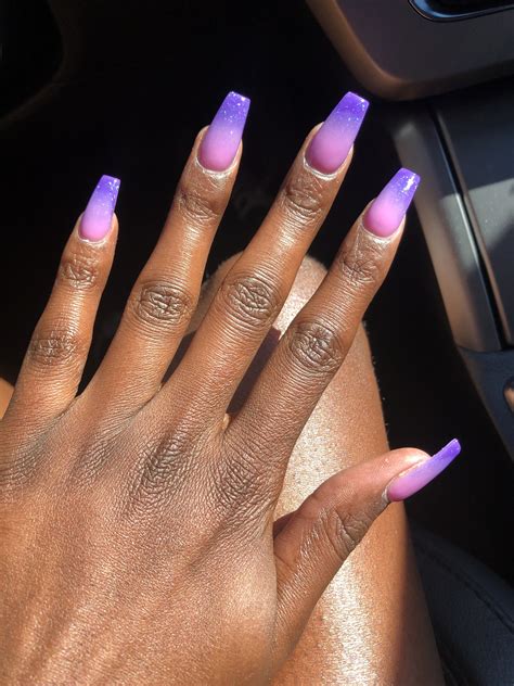 Pink and purple Ombré nail design | Purple ombre nails, Purple and pink ...