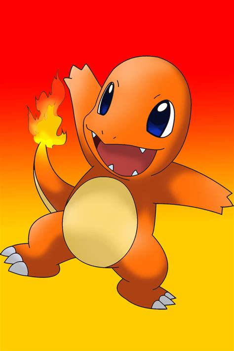 Download Say hello to Cute Charmander! Wallpaper | Wallpapers.com