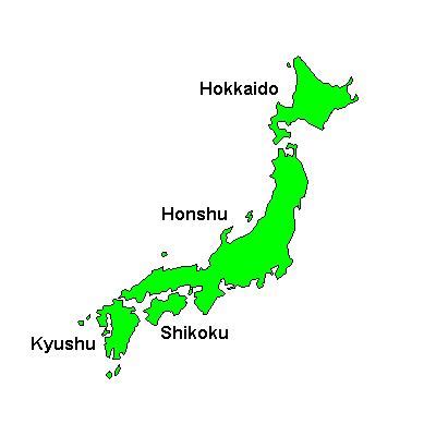 Japan map islands - Map of islands of japan (Eastern Asia - Asia)