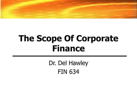 scope  corporate finance powerpoint