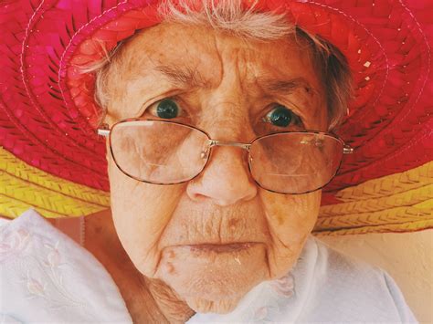 Free Images : woman, old, portrait, color, hat, lady, facial expression