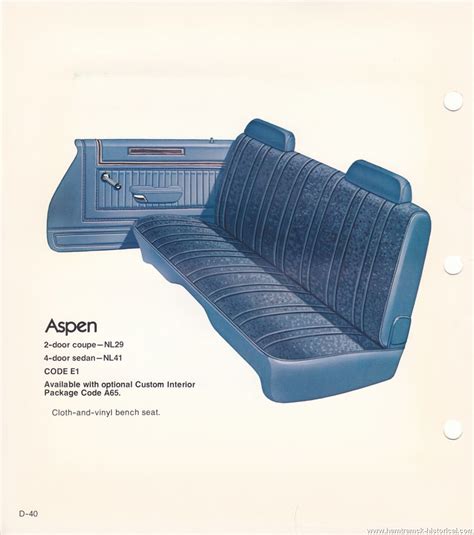 The 1970 Hamtramck Registry - 1979 Dodge Color & Trim Book - Aspen