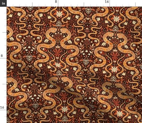 Earthy Snake small scale Fabric | Fabric, Spoonflower fabric, Earthy