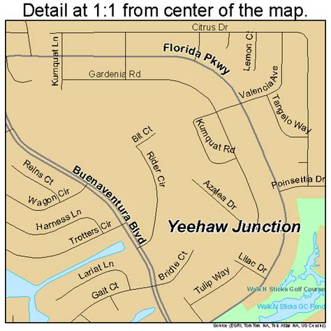 Yeehaw Junction Florida Street Map 1278975