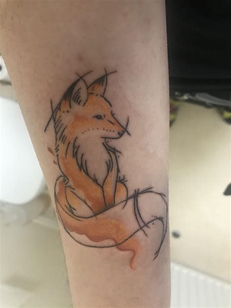 Cute Red Fox Tattoo